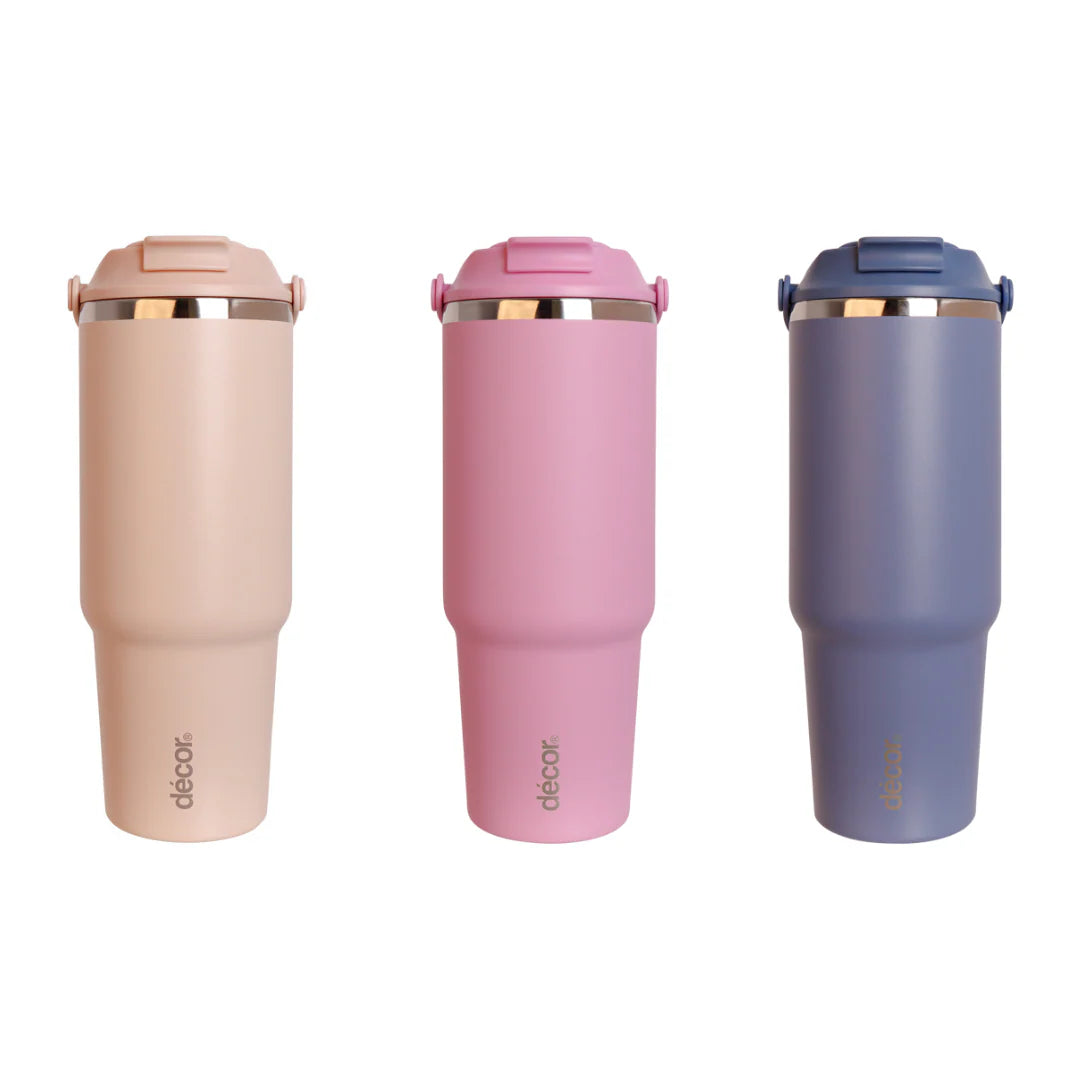 2-in-1 Travel Tumbler Double Wall Stainless Steel 900ml #270200