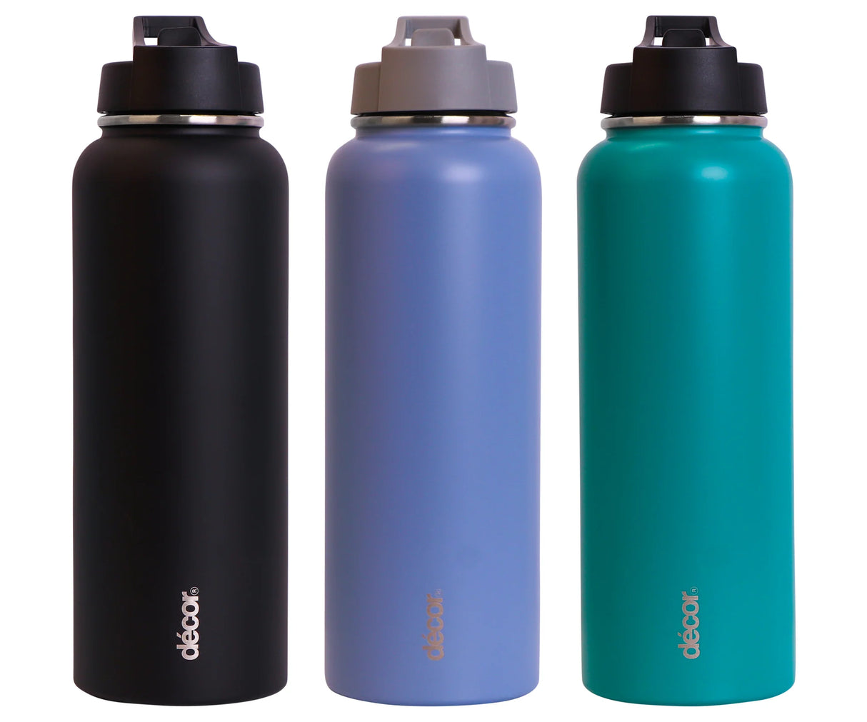 Decor®  Flip Active Stainless Steel Bottle, 1.1L #259500