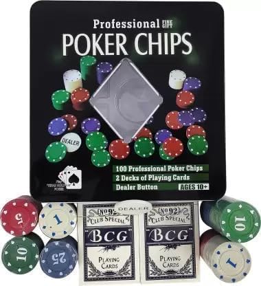 Poker Chip Set 100pcs Set Tin