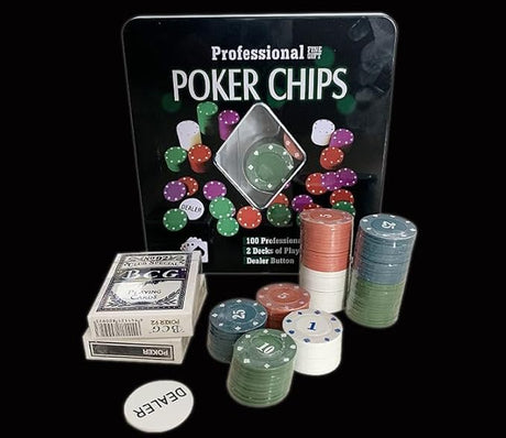 Poker Chip Set 100pcs Set Tin