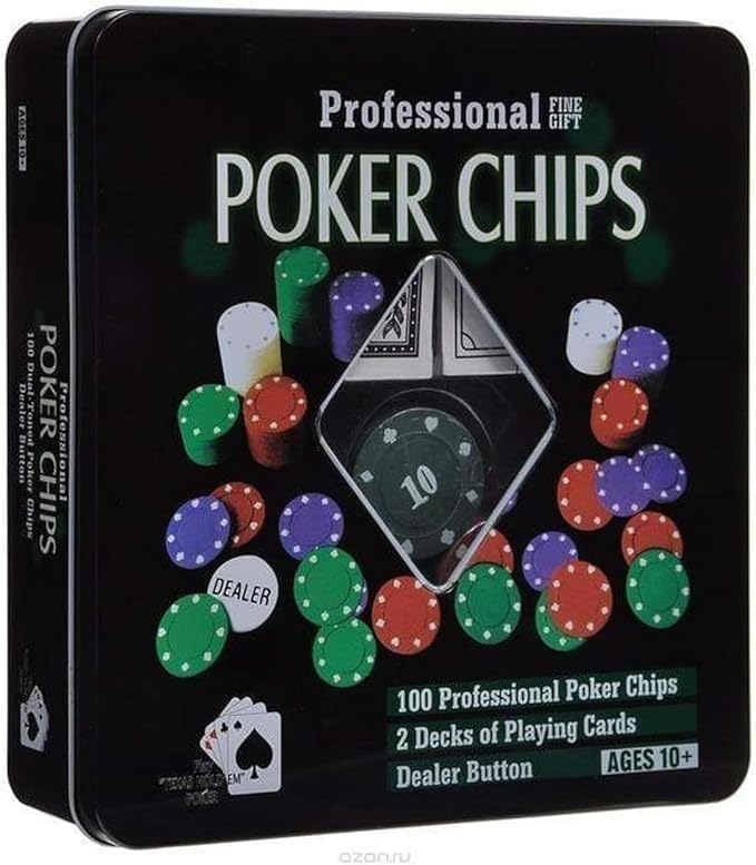 Poker Chip Set 100pcs Set Tin