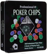 Poker Chip Set 100pcs Set Tin