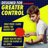 Table Tennis Racket (Pack of 4) With Net