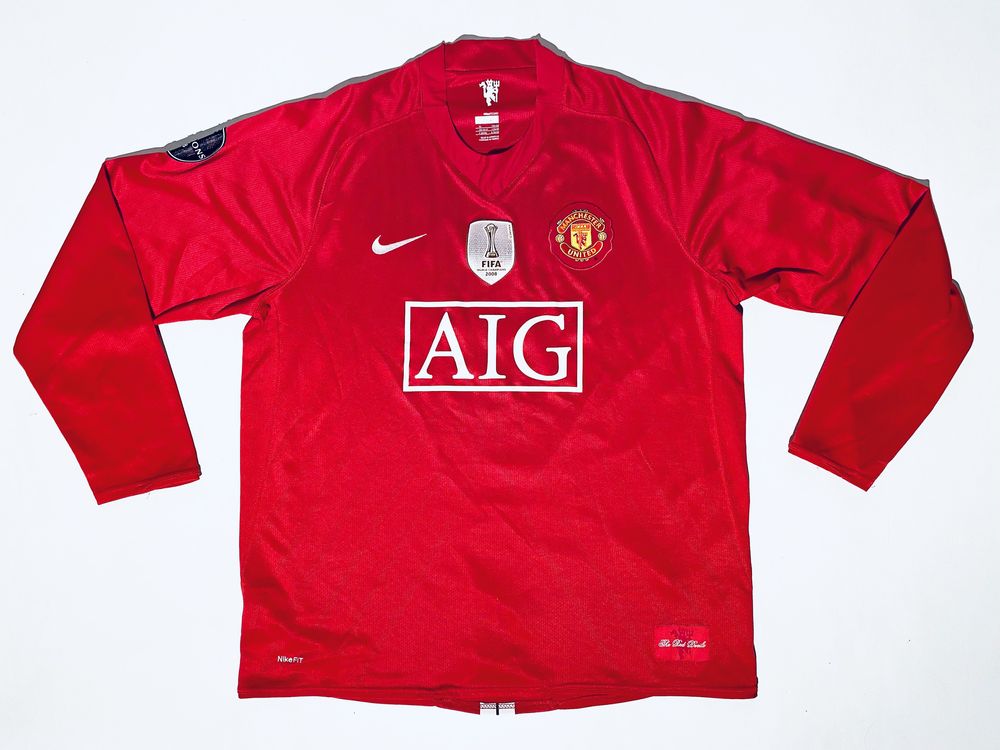 Manchester United 2007/08 Home Jersey (Full-Sleeves)