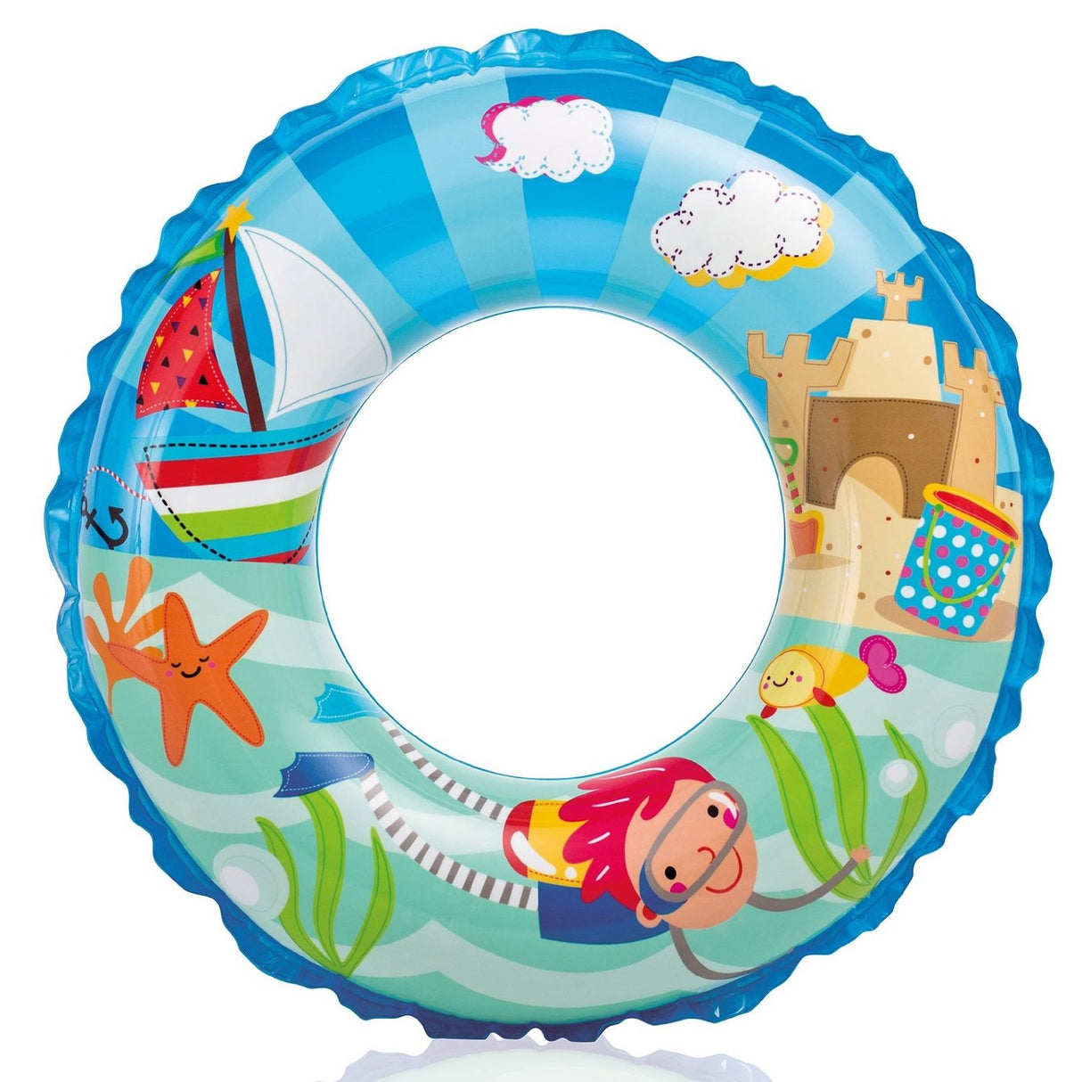 59242 lntex Swiming Ring Transparent Tube