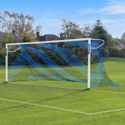 24ft x 8ft Full Size Striped Soccer Goal Net Blue Replacement Netting